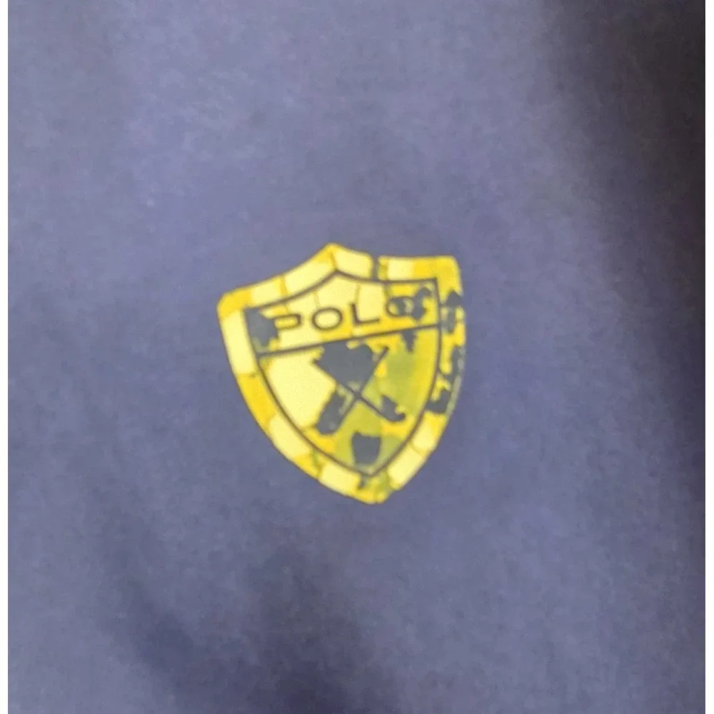 Polo Golf‎ Ralph Lauren Vest Men's L Sleeveless Navy Full Zip Crest Logo Retro